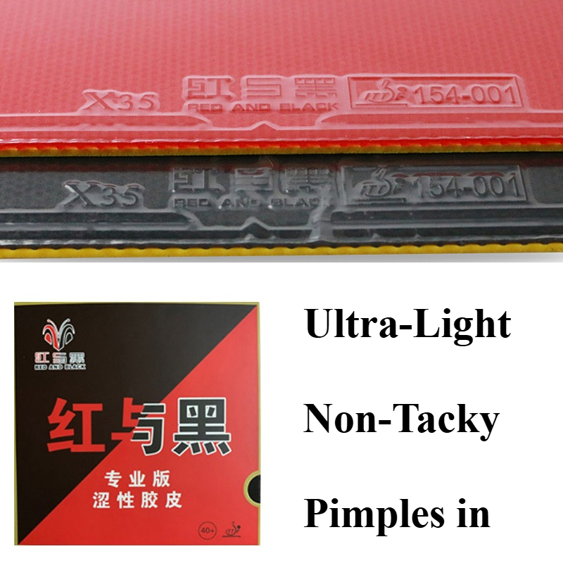 Table Tennis Rubber - Red and Black X35 Table Tennis