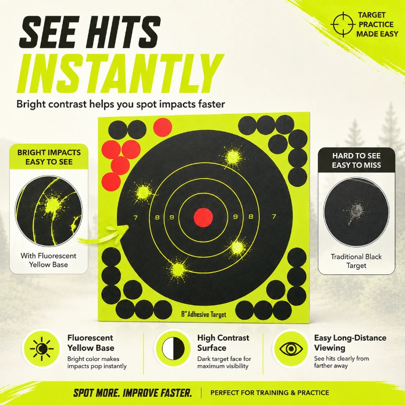 Practice Target Board - Self Stick Splatter Target Sheets Clear