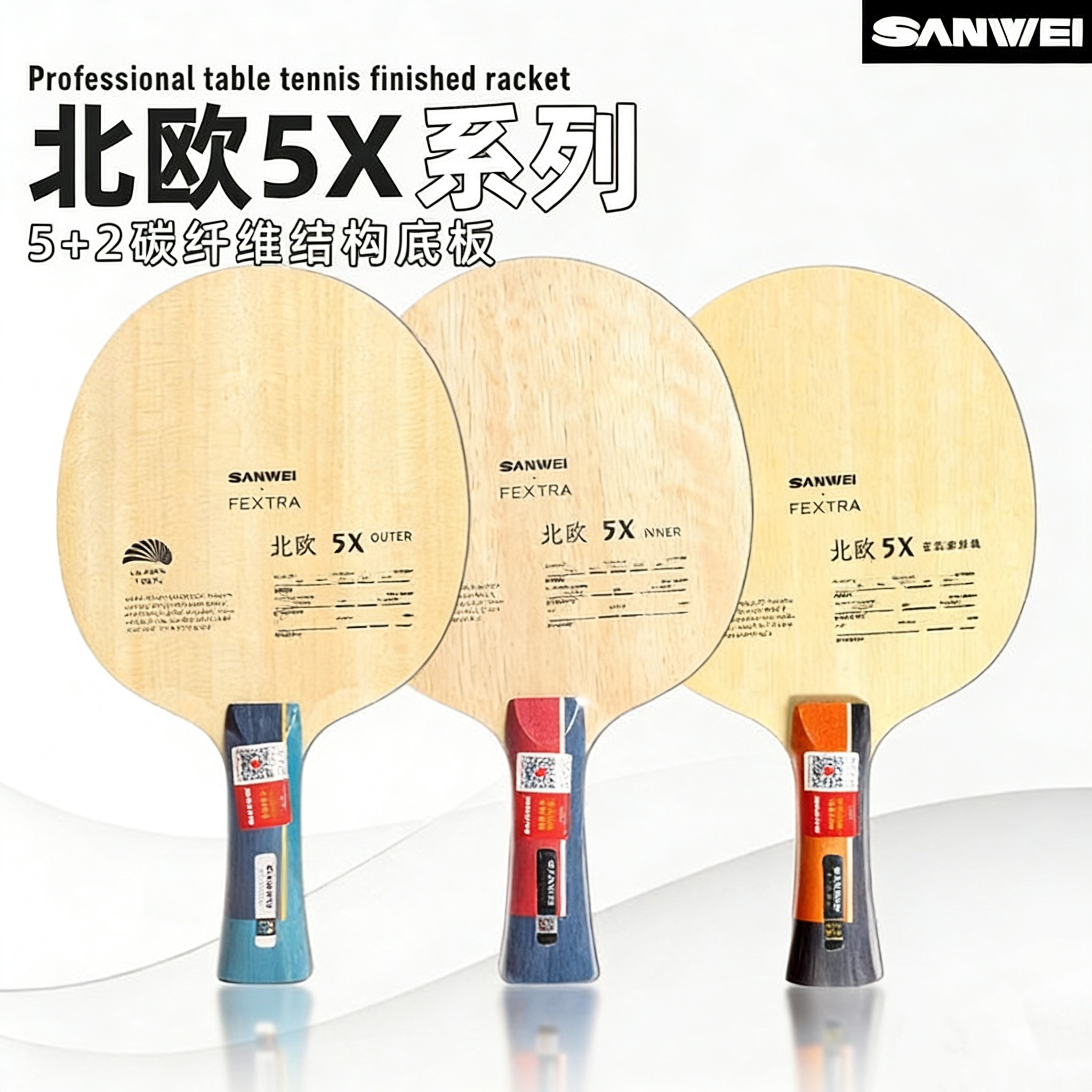 SANWEI FEXTRA 5X Blue/Yellow A - Table Tennis Blade review and price